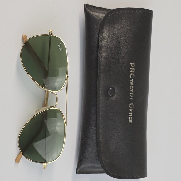 Ray-Ban Sunglasses - green glass / gold frame - Picture 2 of 6